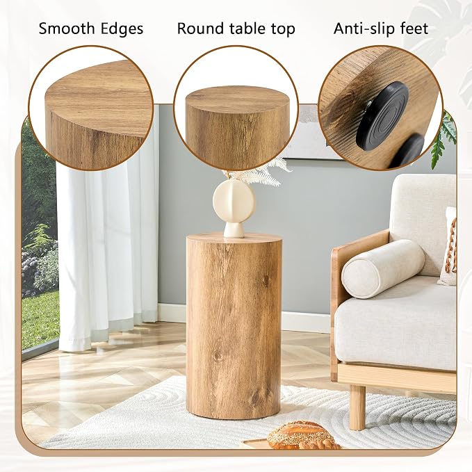 21.6''H Boho Cylinder Side Table - Image 5