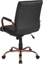 Flash Furniture Whitney Mid-Back Swivel LeatherSoft Desk Chair - Image 11
