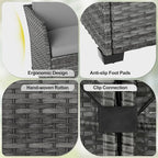 LOUVIXA 7 Pieces Patio Furniture Set, Outdoor Patio Furniture, Wicker - Image 7