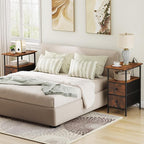 HOOBRO End Table with Charging Station, Narrow Side Table, Nightstand with 2 - Image 9