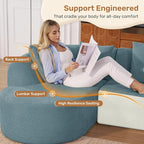 114 Inch Boneless Couches for Living Room, Modern Modular Sectional Sofa - Image 4