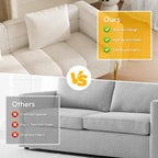 homary 79" Modern Boucle Sofa Couch, Upholstered Luxury Sofa - Image 6
