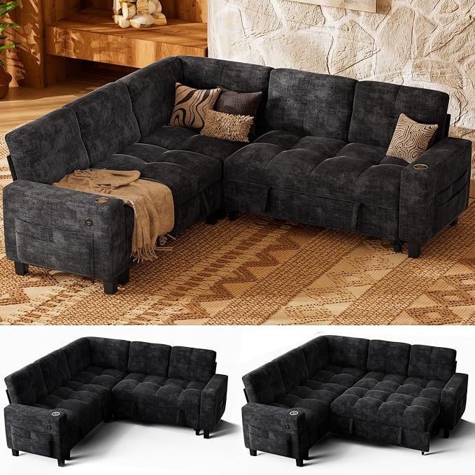 Marsail 84.6" Sectional Sleeper Sofa by Marsail
