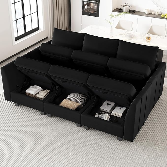 Belffin Modular Sectional Sofa Sleeper Couch - Image 3