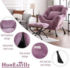 Lazy Chair with Ottoman, Reading Chair with a Pillow, Leisure Sofa Armchair - Image 8