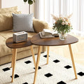 BAMEOS Bamboo Nesting Triangle End Table by BAMEOS