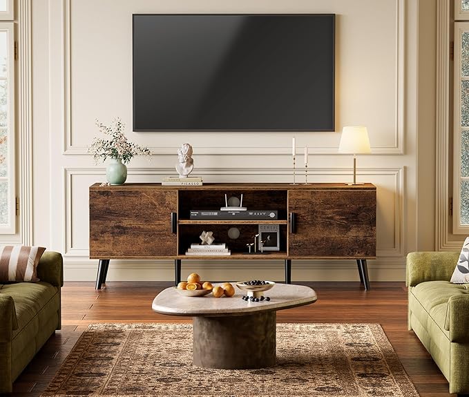 SUPERJARE TV Stand for 55 Inch TV, Entertainment Center - Image 2