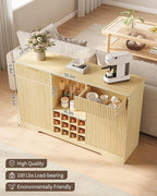 55" Fluted Wine Bar Cabinet - Image 2