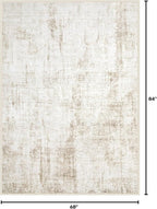 5x7 Area Rugs Washable Rug: Abstract Neutral Rugs Modern Non Slip Area Rug - Image 2