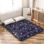 MAXYOYO Navy Star Futon Mattress Japanese Tatami Mat Foldable Futon Portable by MAXYOYO