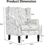 Pia Ricco High Back Floral Accent Chair - Image 2