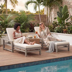 Outdoor Chaise Lounge Chair Set of 4, Patio Chaise Lounge Recliner - Image 4