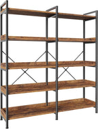 Huuger 5 Tier Bookshelf, Display Bookshelf by Huuger