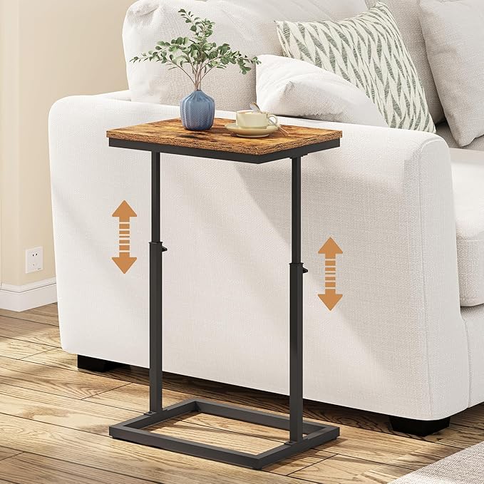 TUTOTAK End Table, Side Table, Tall Couch Table, Sofa Table, Living Room by ChoosetutotakFurnitureBuildYourCozyHome