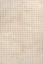 nuLOOM Jeni Beige Checkered Washable Area Rug by nuLOOM