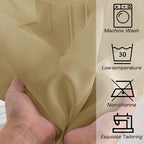 Gold Sheer Curtain 96 Inch Long 2 Panels Set, Light Filtering Clear Rod Pocket - Image 5