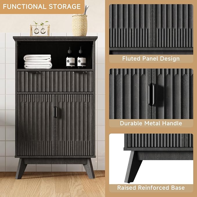 Fatmok Buffet Cabinet with Storage, Wood Buffet Sideboard Console Table - Image 4