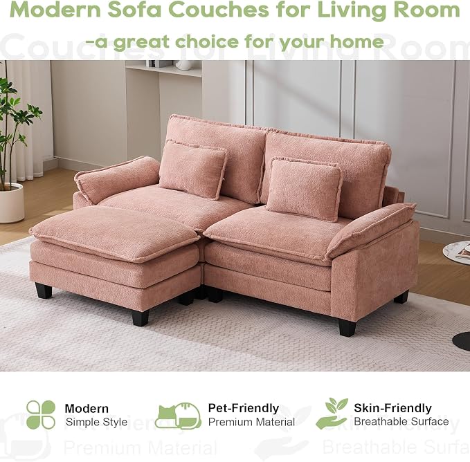 Oprisen 86" Modular Sectional Sofa, Comfy Cloud Couch Sectional Sofa - Image 6