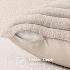 decorUhome Fall Faux Fur Throw Pillow Covers 12x20 Set of 2 Tan | Decorative - Image 8