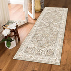 Yamaziot Washable Runner Rug, 2x5 Non-Slip Boho Vintage Hallway Kitchen Rug | - Image 8