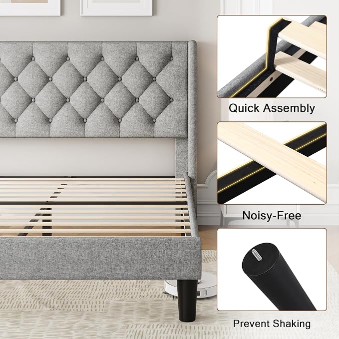 Einhomn Queen Size Platform Bed Frame - Image 6