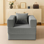 BSHOMGI 2-in-1 Floor Foldable Sofa Couch Convertible Sleeper Chaise Lounge - Image 4