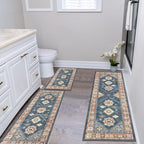 HEBE Boho Kitchen Rugs Set of 3, Non Slip Washable Kitchen Mats - Image 6
