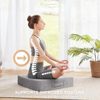 Codi High Density Foam Floor Pillow 2 Sets, Large Meditation Cushions Seating - Image 5