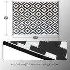 SAND MINE Waterproof Outdoor Rug 9x12 ft, Plastic Reversible Rug, Modern Area - Image 2