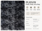 PLHXFR 9x12 Area Rugs Living Room: Fluffy Bedroom Soft Shag Rug Black Grey | - Image 4