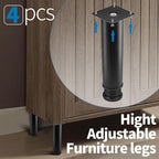 6 Inch Metal Furniture Legs Stainless Steel Adjustable Legs Black Metal Legs - Image 5