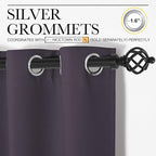 NICETOWN Greyish Purple Blackout Curtains 96 inches Length - Image 2