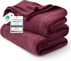 Bedsure GentleSoft Fleece Blankets Queen Size Red by Unknown