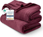 Bedsure GentleSoft Wine Red Fleece Blanket King Size by Unknown