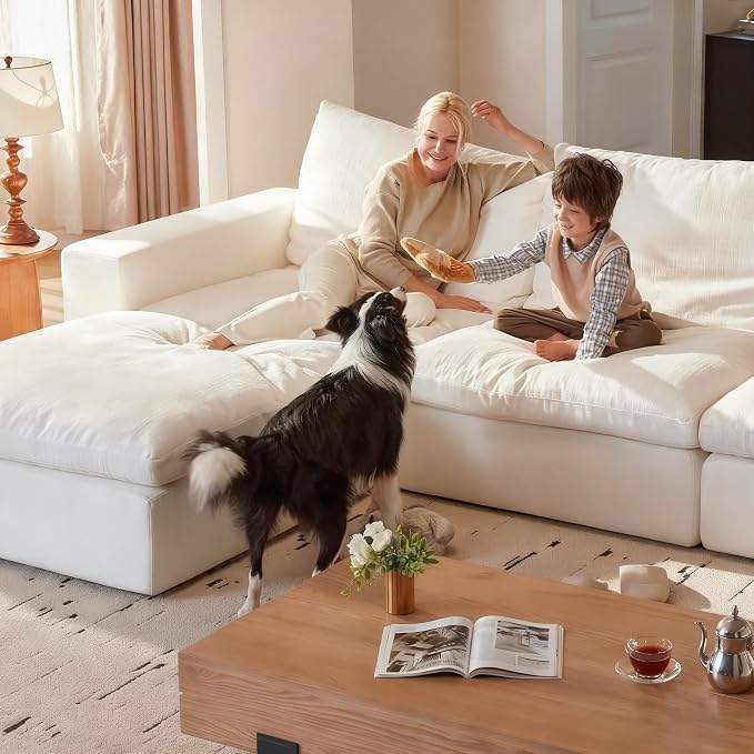 Modular Cloud Sofa, 110.2" Cloud Sectional Couches - Image 4