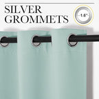 NICETOWN Aqua Blue Room Darkening Curtains - Image 3