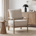 DUHOME Linen Fabric Spindle Accent Chair by DuhomeElegantLifestyle
