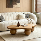 46" Cloud Coffee Table with 3 Ball Legs, Modern Irregular Center Table - Image 5