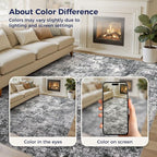 DMOYEST Area Rug Living Room Rugs 10x14 Washable Abstract Grey Carpet | Neutral - Image 8