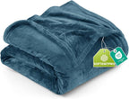 Utopia Bedding Soft Fleece Bed Blanket Queen Size Stone Blue | Microfiber Plush by UTOPIABEDDING