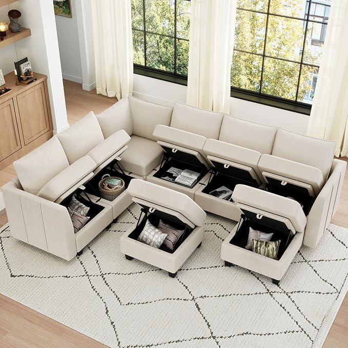 Belffin Modular Sectional Sofa U Shaped Couch - Image 4