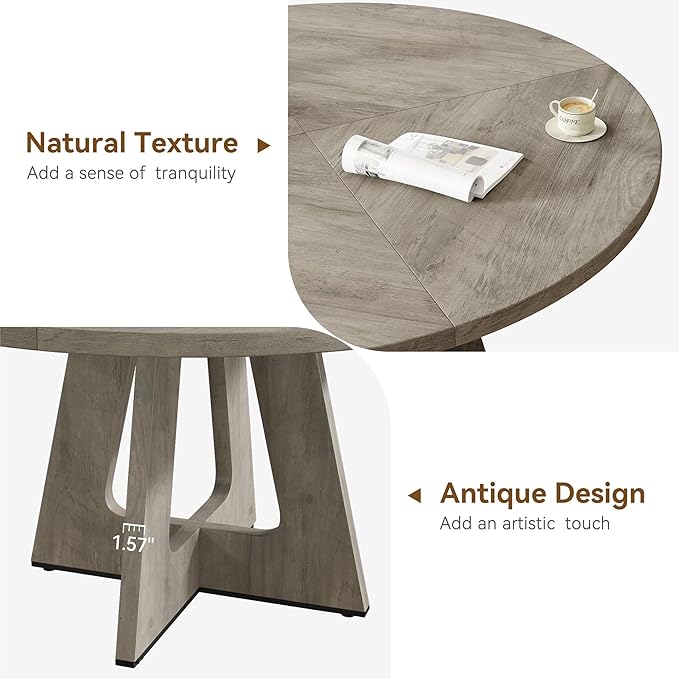 GAOMON 47 Inch Round Dining Table - Image 5