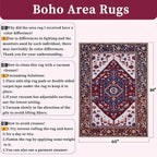 SERISSA 5x7 Washable Non Slip Boho Area Rug - Image 2