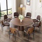 REONEY Dining Chairs Set of 4, Mid-Century Modern Upholstered PU Leather Chairs - Image 9