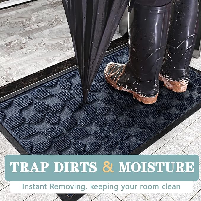 Bulijojo Sturdy Front Entrance Doormats, Durable Heavy Duty Welcome Mat - Image 4