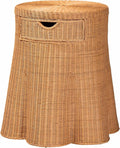 Bali & pari Dayo Scalloped Natural Rattan Console Table by balipari