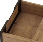 Elegant Gray Nightstand with Shelf and Drawer Made from Sustainable Materials - Image 5