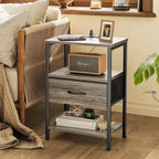 SUPERJARE Nightstand with Charging Station, Bed Side Table with Adjustable - Image 8