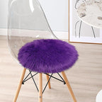 1.3ft Small Round Purple Rug, Thick Furry Fluffy Carpet - Image 4