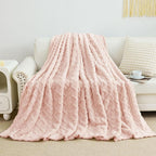 Aganear Fleece Throw Blanket for Couch Sofa 60"x80" Pink | Lightweight Fuzzy by Aganear
